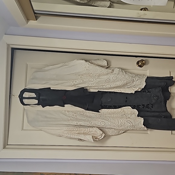 Magnolia Pearl Jackets & Blazers - Magnolia Pearl linen Victorian eyelet kimono